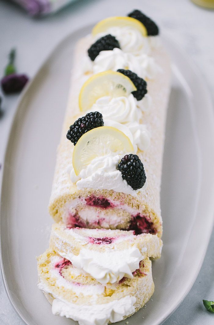 Blackberry Lemon Roll Cake - A Classic Twist -   18 spring desserts Fancy ideas