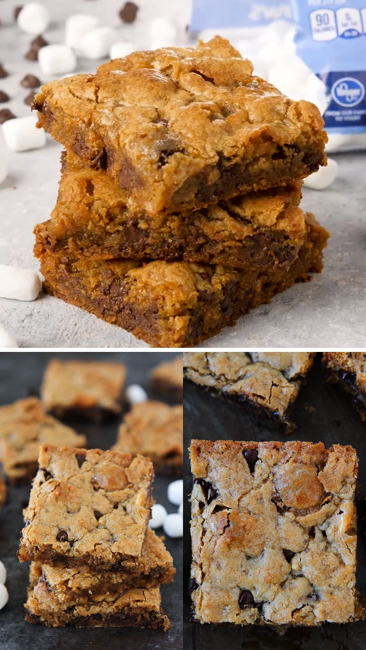 Marshmallow Toffee Blondies -   18 winter desserts Bars ideas