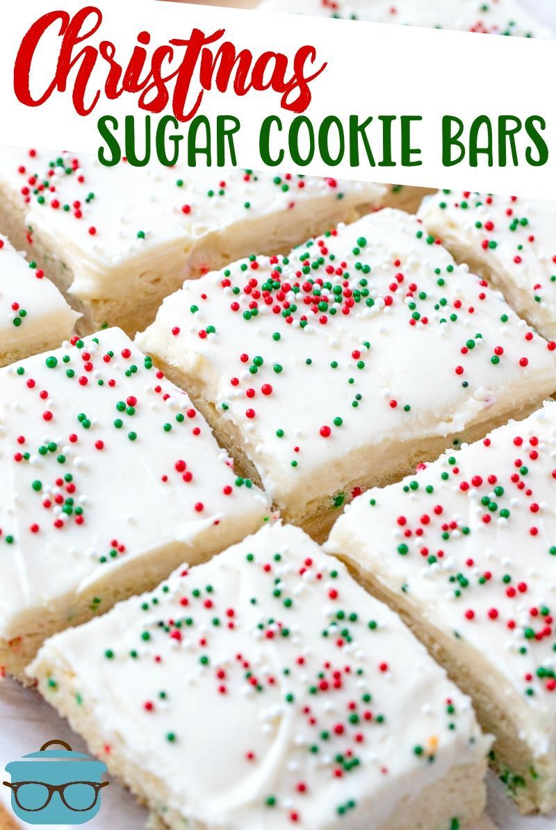 CHRISTMAS SUGAR COOKIE BARS (+Video) | The Country Cook -   18 winter desserts Bars ideas