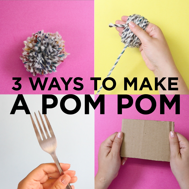 3 Ways to Make a Pom Pom without a Pom Pom Maker -   19 diy projects Cute pom poms ideas