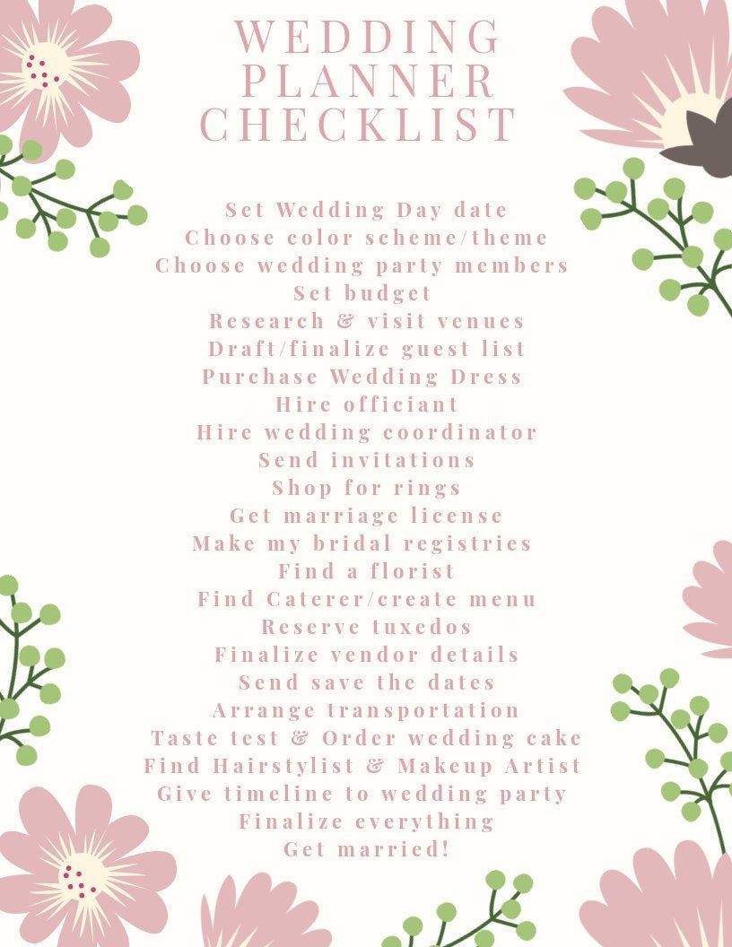 Simple Wedding Checklist Planner -   19 ressional wedding Songs ideas