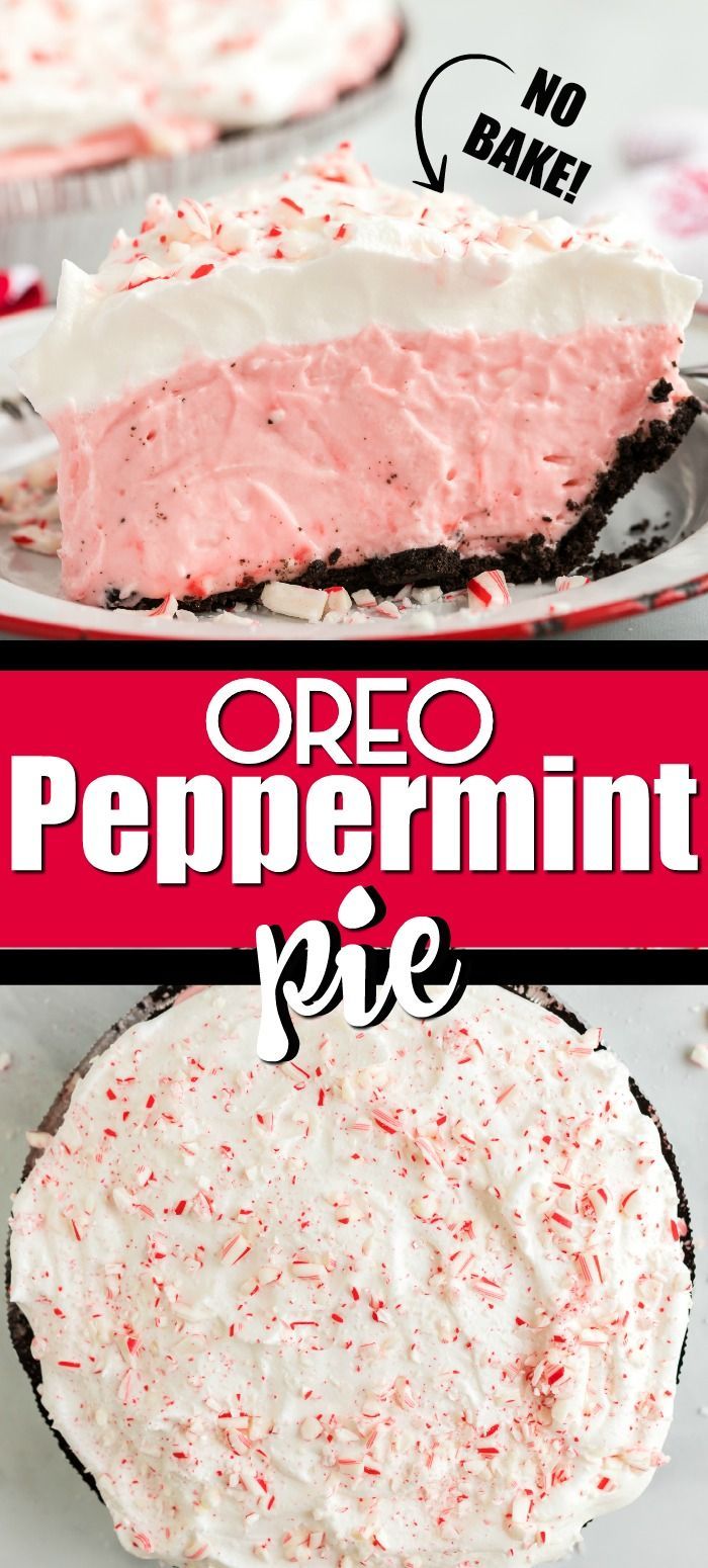 Oreo Peppermint Pie (Candy Cane Pie) -   21 peppermint desserts Christmas ideas