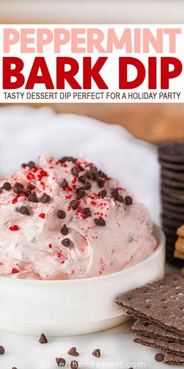 Peppermint Bark Dip Recipe (for Cookie Dipping!) - Dinner, then Dessert -   21 peppermint desserts Christmas ideas