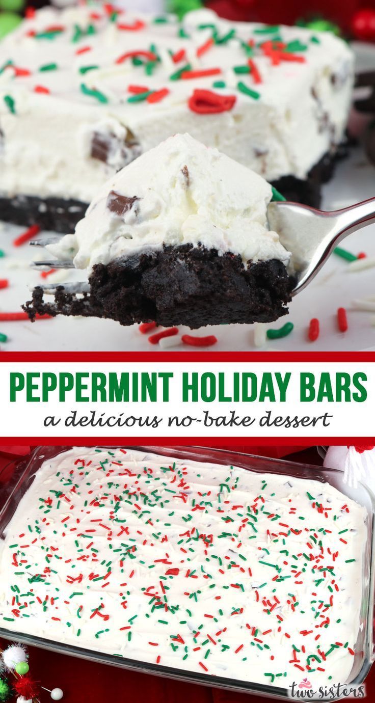 Peppermint Marshmallow No-Bake Dessert - Two Sisters -   21 peppermint desserts Christmas ideas