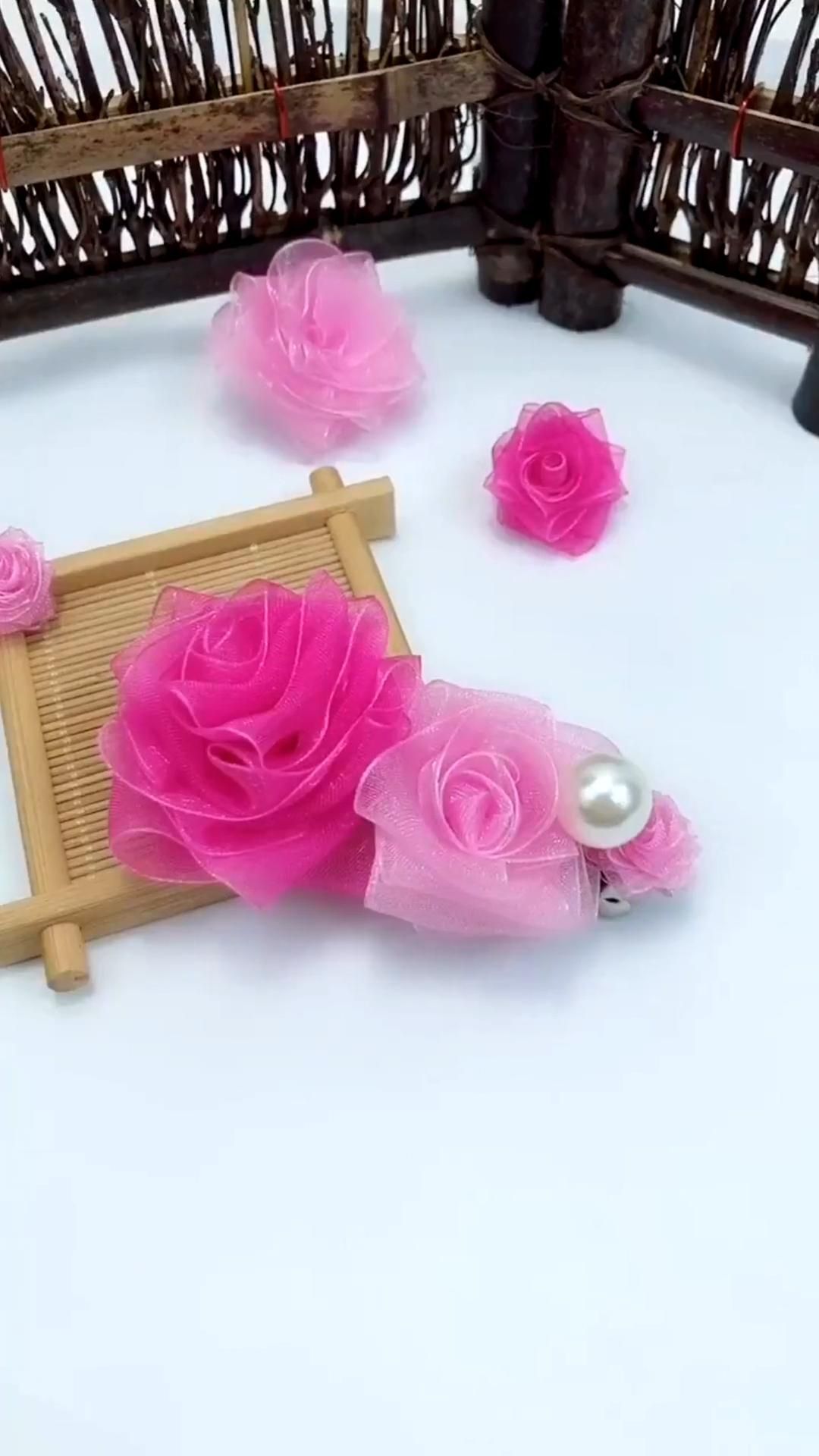 The Easy Way to Make Ribbon Flowers by Hand -   23 fabric crafts Videos art ideas