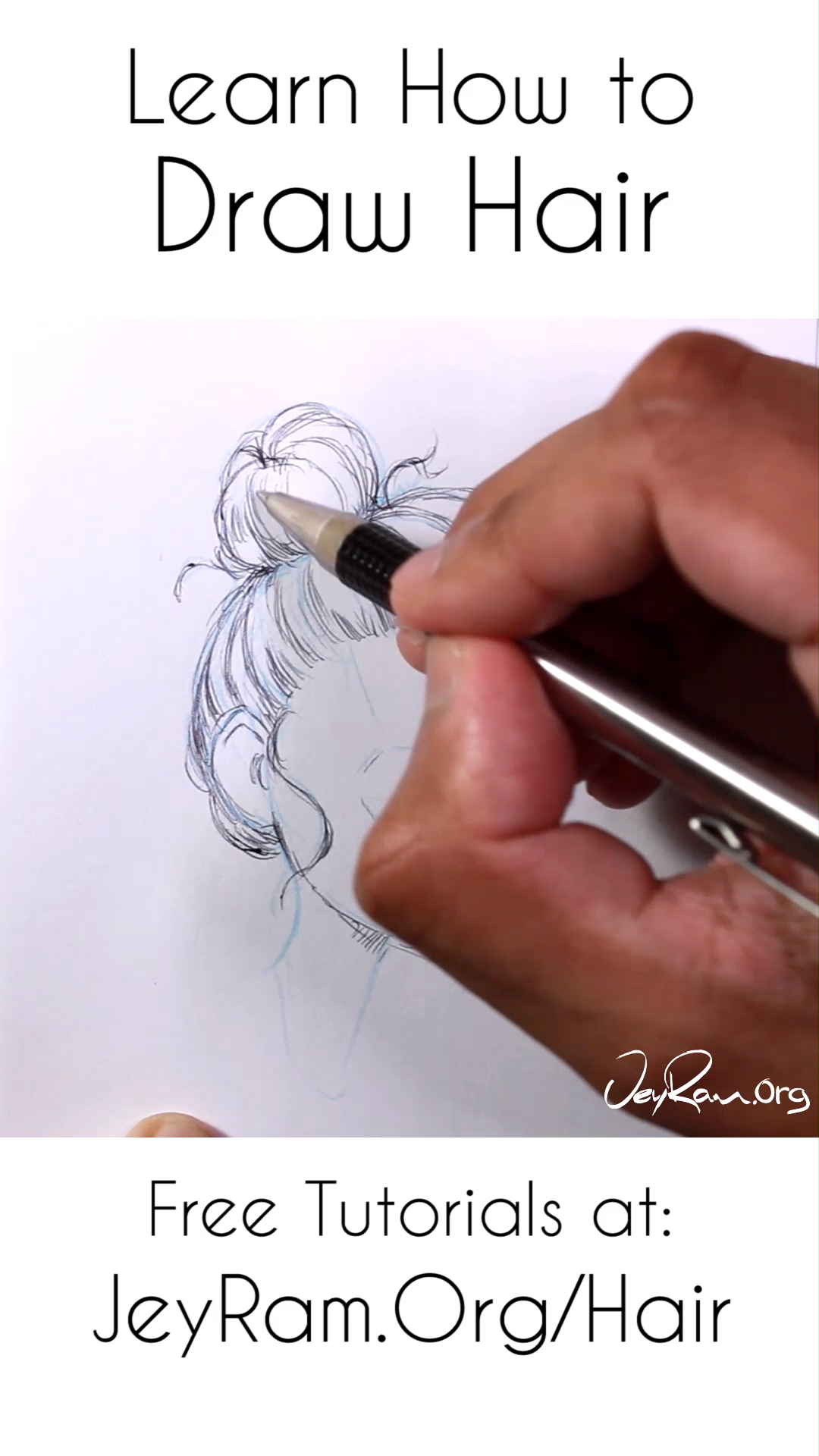 How to Draw Hair in a Bun: Step by Step Tutorials for Beginners -   11 hair Drawing wind ideas