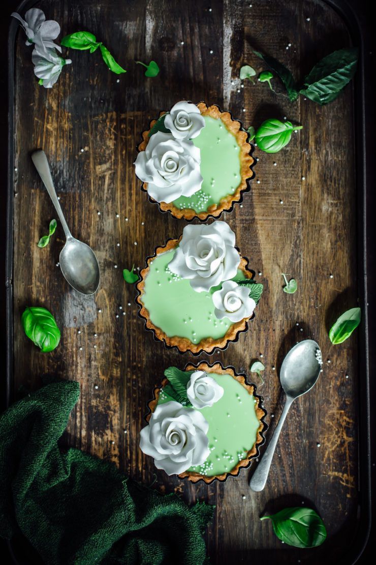 Basil Panna Cotta Tarts - Sugar et al -   14 desserts Photography instagram ideas