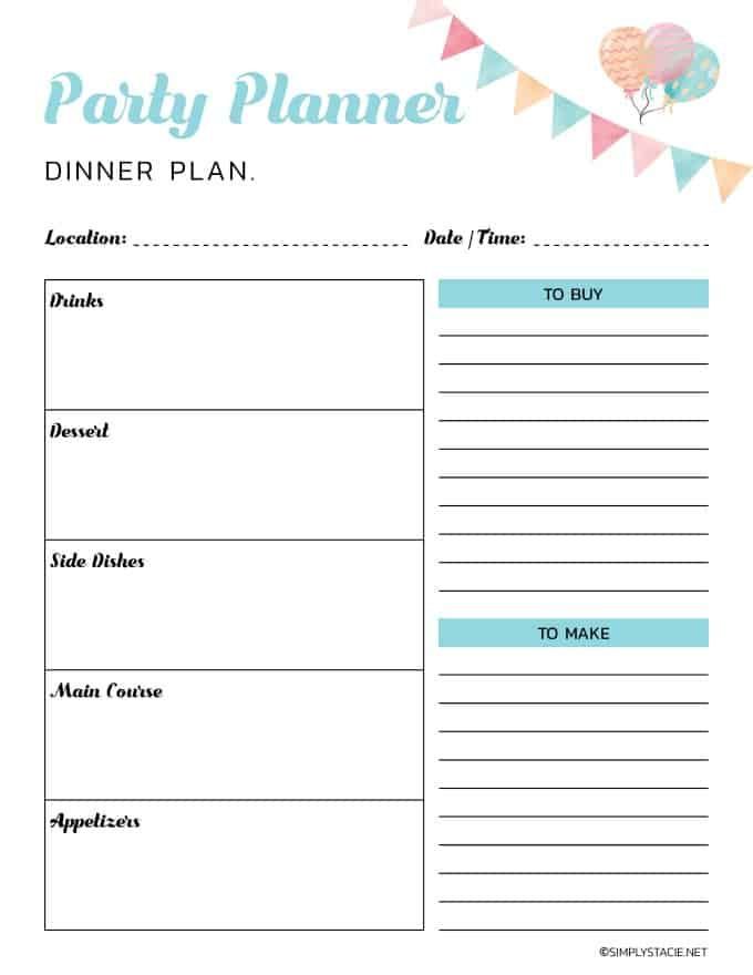 9 Free Party Planning Printables to Keep You Organized -   14 Event Planning Notebook free printable ideas