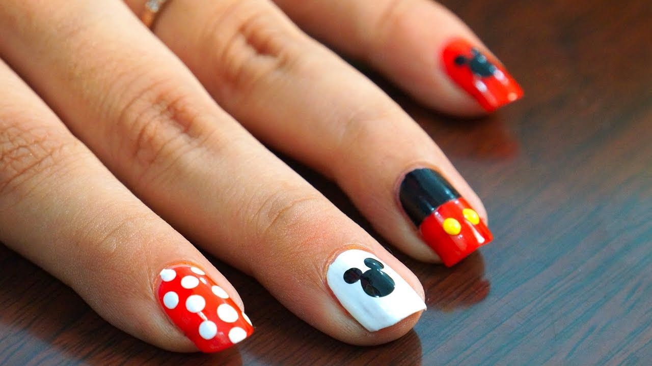 Mickey Mouse Nails -   15 holiday Nails disney ideas