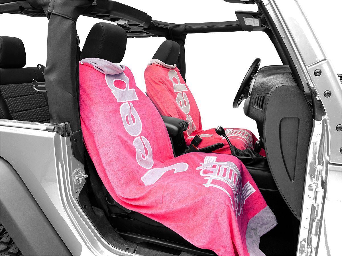 Jeep Wrangler Towel 2 Go; Pink (87-20 Jeep Wrangler YJ, TJ, JK & JL) -   16 home accessories Logo jeeps ideas