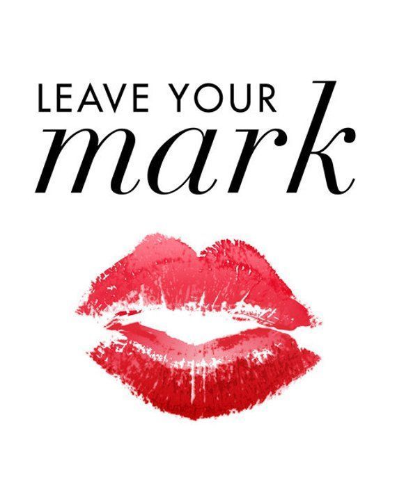 Makeup Print  Lip stain mark red lipstick bathroom vanity | Etsy -   16 makeup Quotes lipstick ideas