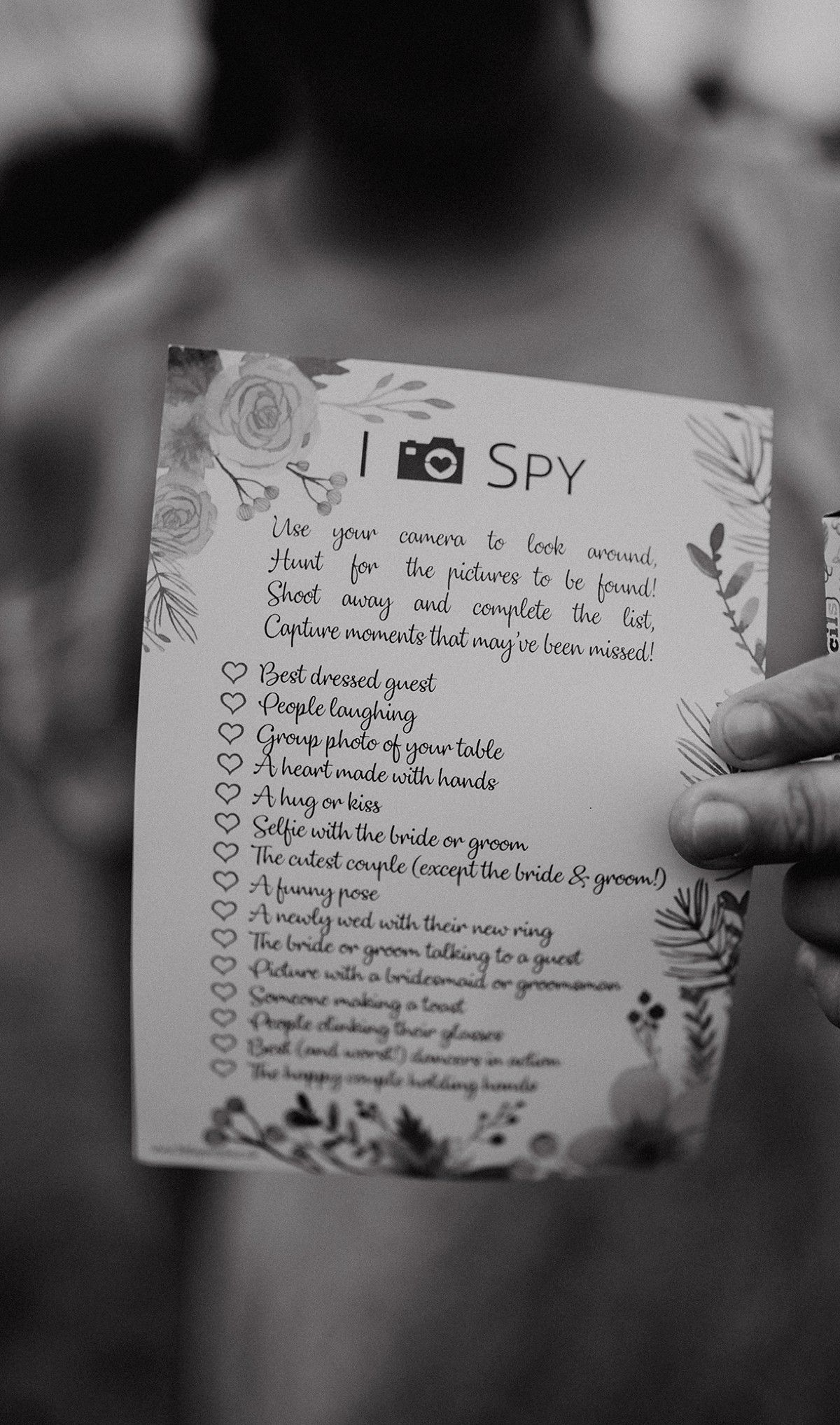 17 wedding Games i spy ideas