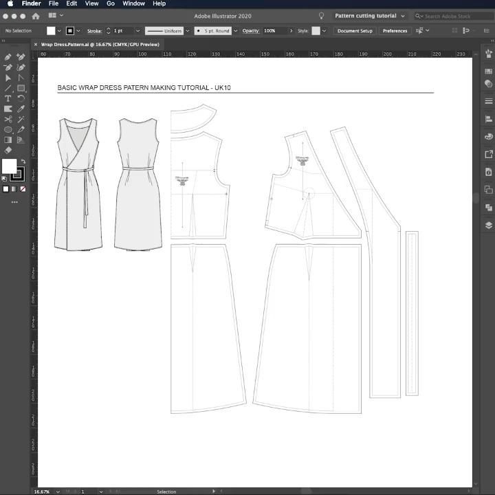 Drafting a simple wrap dress pattern making tutorial -   18 dress Designs tutorial ideas
