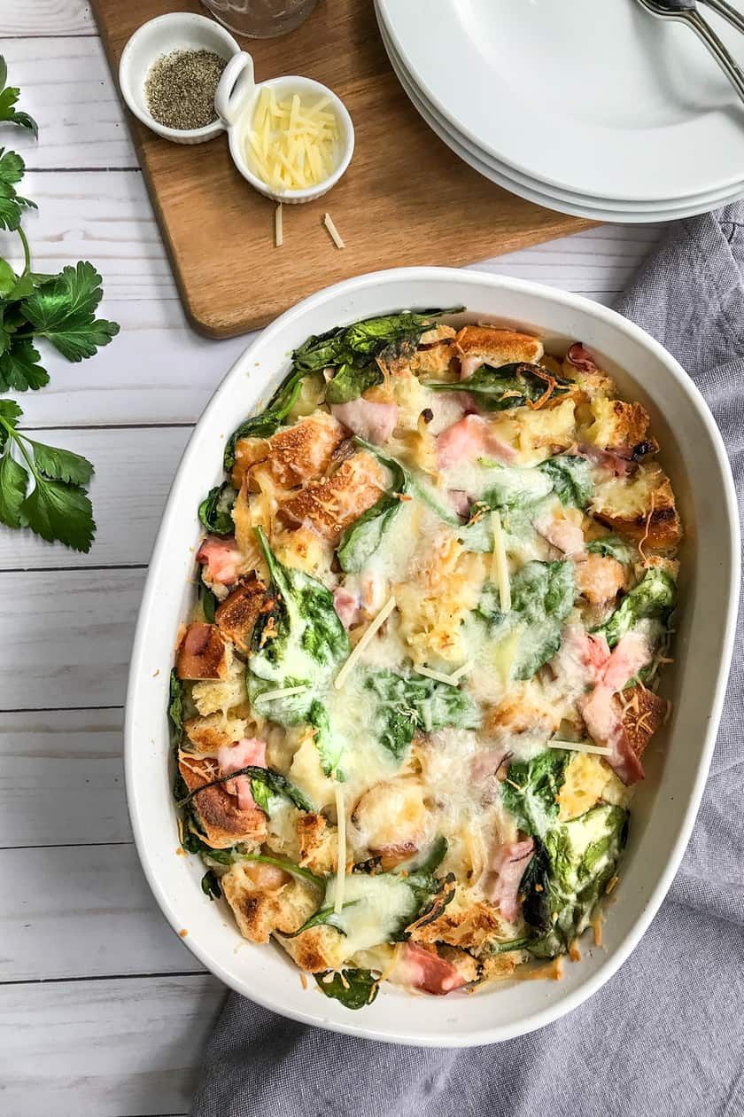 Spinach, Ham and Cheese Strata Recipe -   18 healthy recipes Simple brunch food ideas