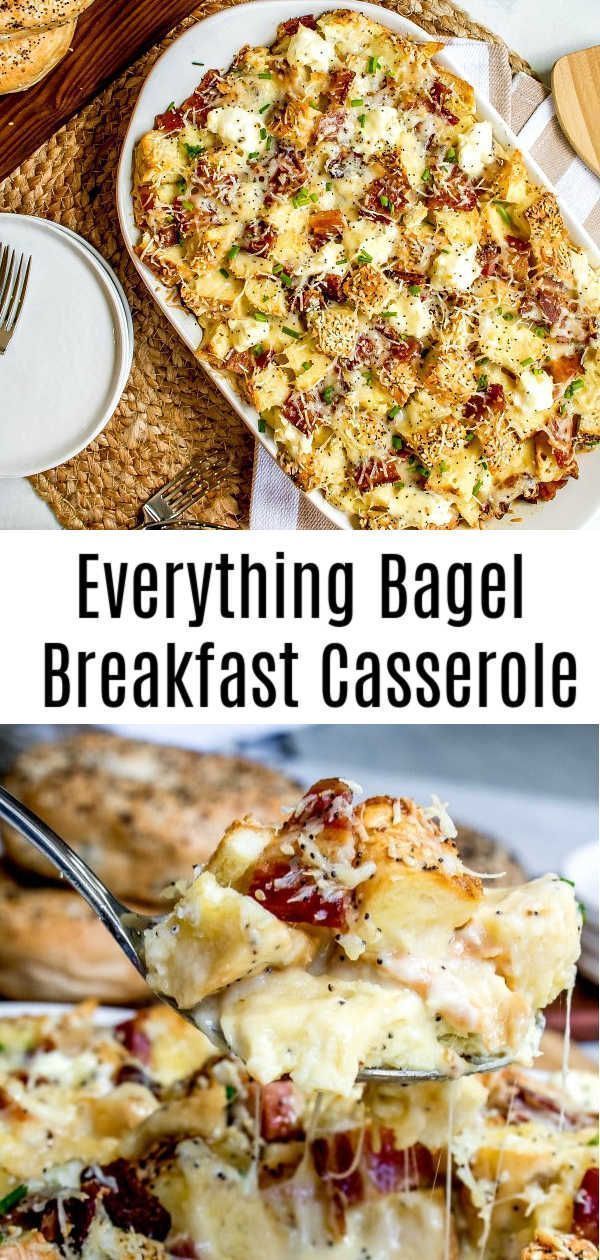 Everything Bagel Make Ahead Breakfast Casserole -   18 healthy recipes Simple brunch food ideas