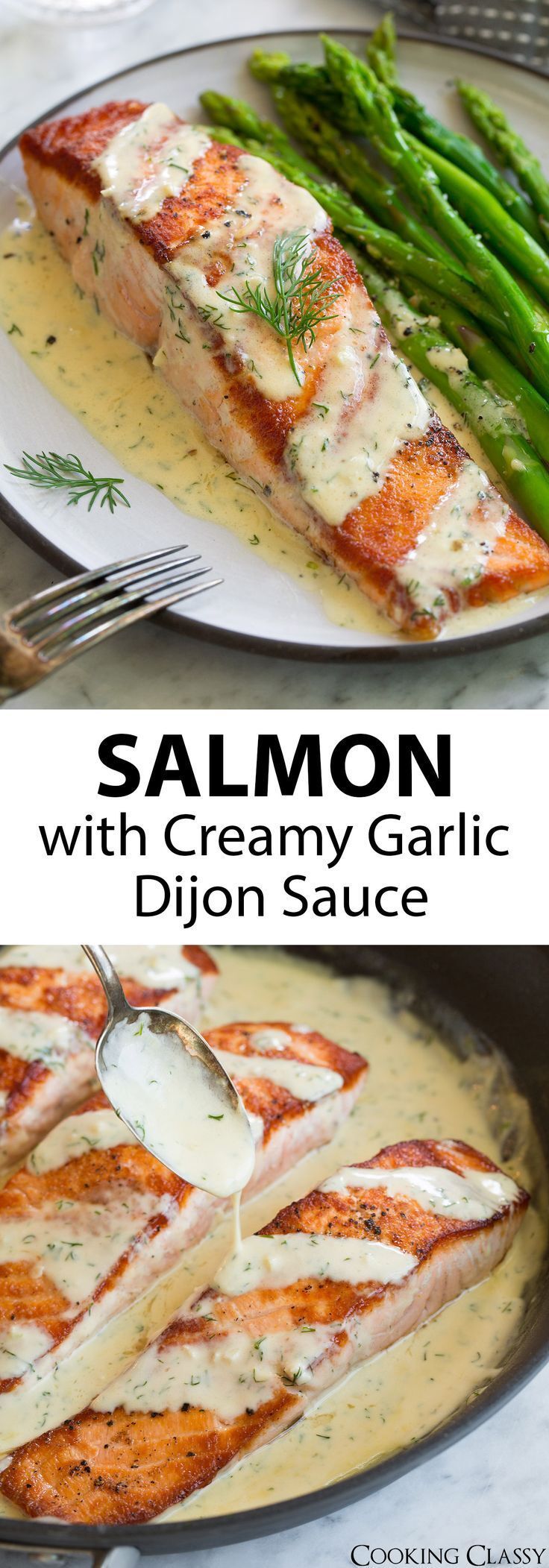 Salmon with Creamy Garlic Dijon Sauce - This is such a flavorful, -   18 salmon recipes ideas