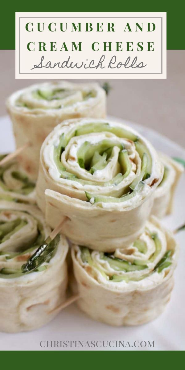 Cucumber and Cream Cheese Sandwich Rolls (with Lavash Bread) -   19 cucumber recipes ideas