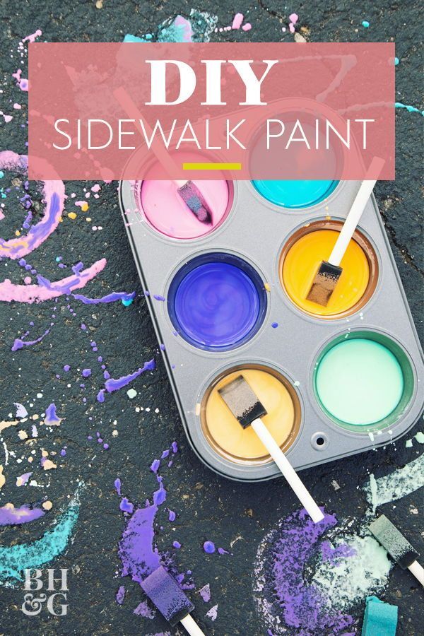 Make Your Own Sidewalk Paint With Just Three Pantry Ingredients (Including Water!) -   19 diy projects For Boys food coloring ideas