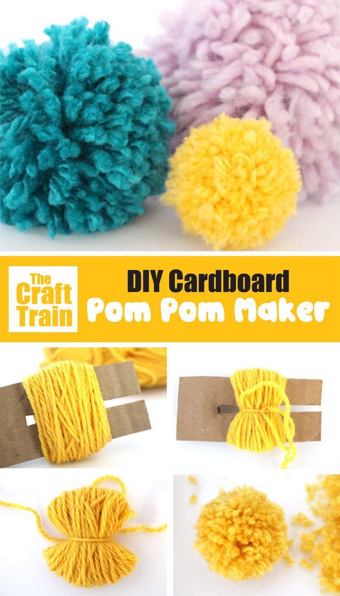 DIY cardboard pom pom maker | The Craft Train -   19 diy projects For Room pom poms ideas