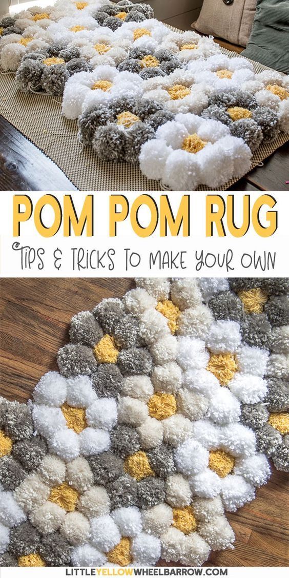 How to Make a Pom Pom Rug the Easy Way - It's SO Fluffy! -   19 diy projects For Room pom poms ideas