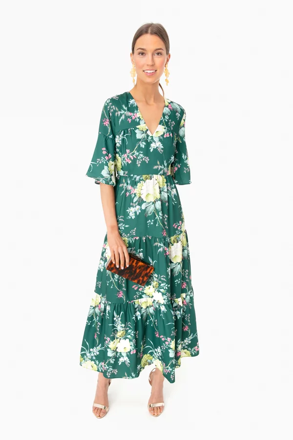 19 dress Floral green ideas
