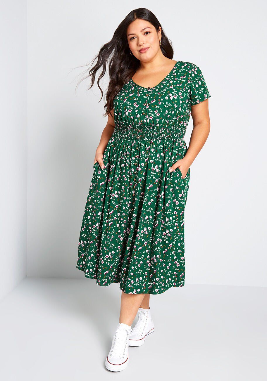 Inspired Anytime Midi Dress -   19 dress Floral green ideas