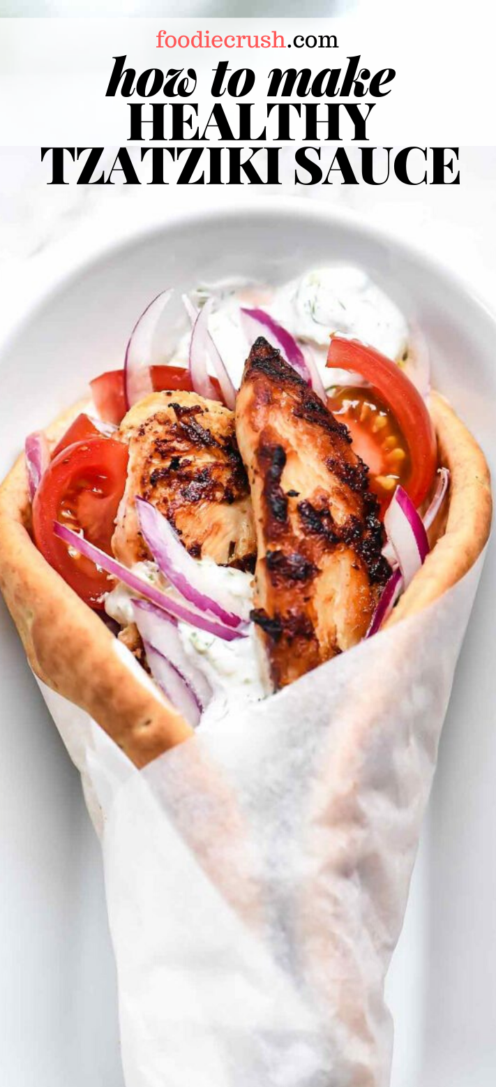 5 INGREDIENTS! HEALTHY GREEK TZATZIKI SAUCE | foodiecrush.com -   19 healthy recipes Fish greek yogurt ideas