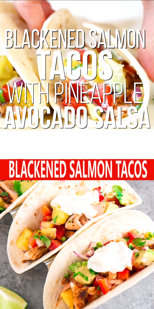 Blackened Salmon with Pineapple Avocado Salsa -   19 healthy recipes Fish greek yogurt ideas