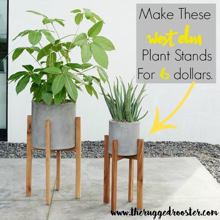 West Elm Inspired Plant Stand - Easy Tutorial -   19 plants Apartment diy ideas