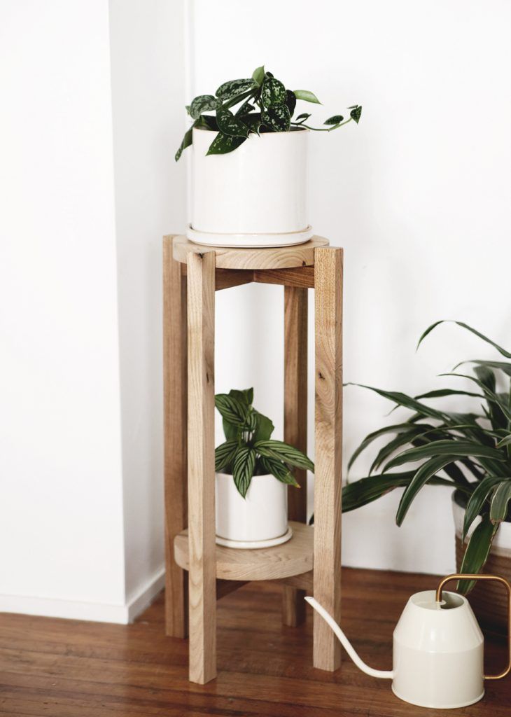 DIY Wood Plant Stand -   19 plants Apartment diy ideas