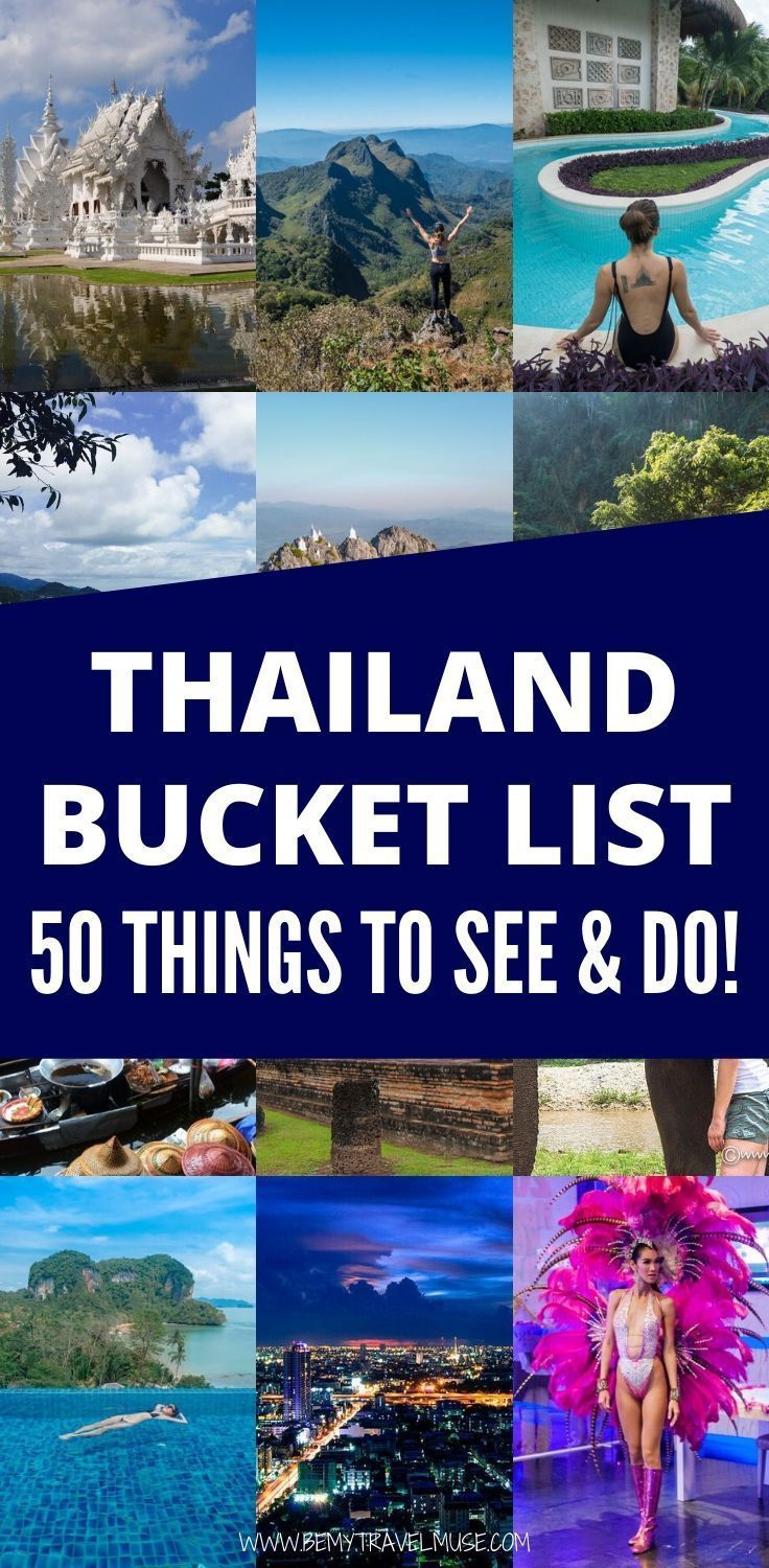 THAILAND BUCKET LIST: 50 Things to See & Do -   19 travel destinations Thailand country ideas