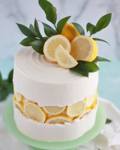 Lemon Slice Fault Line Cake -   22 coconut cake Decoration ideas