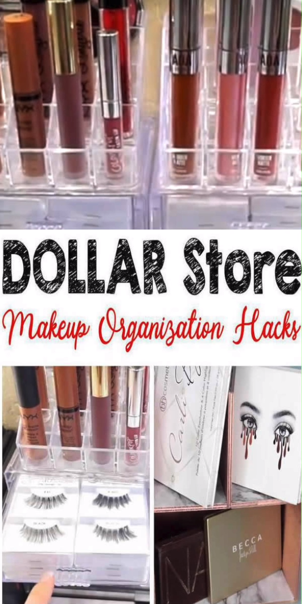 9 Dollar Store Makeup Organization Hacks That Are Borderline Genius -   24 makeup Videos vanity ideas