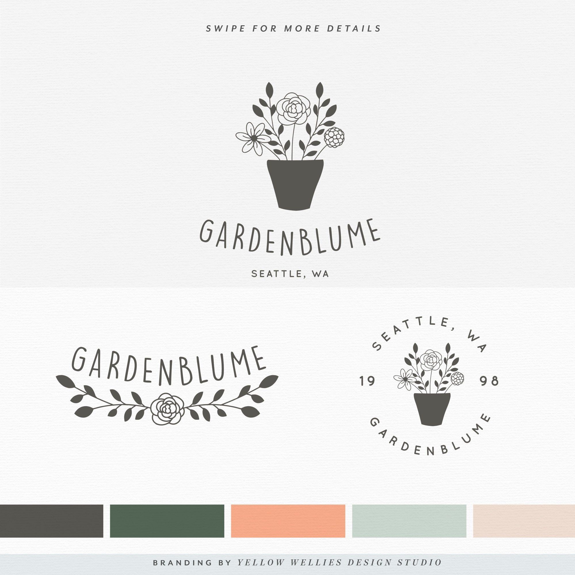 15 flower planting Logo ideas