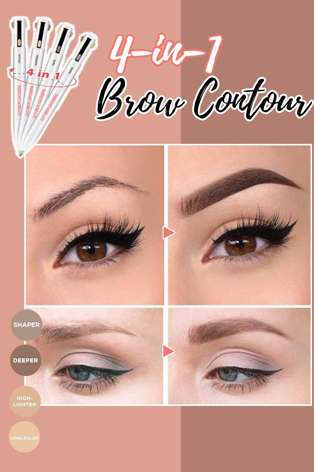 4-in-1 Brow Contour & Highlight Pen -   17 makeup Face contouring ideas