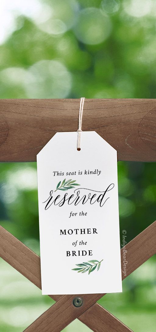 Organic Watercolor Reserved Tags -   17 reserved wedding Signs ideas