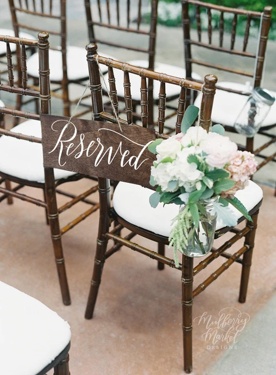 Wooden Wedding Reserved Signs -   17 reserved wedding Signs ideas
