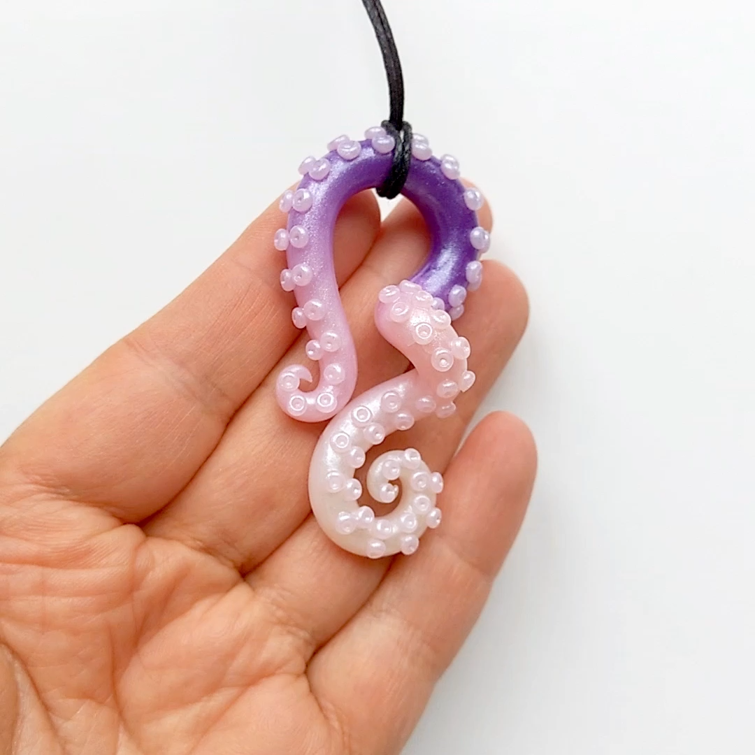 Cute octopus tentacle necklace -   18 DIY Clothes Goth polymer clay ideas