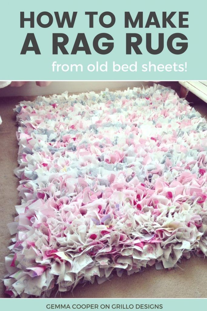How To Make A DIY Rag Rug - Using Old Bedding -   18 fabric crafts DIY rag rugs ideas