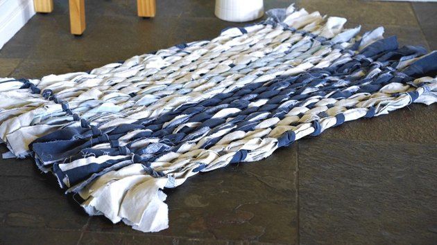Weave Rugs Using Fabric Scraps Tutorial | eHow.com -   18 fabric crafts DIY rag rugs ideas