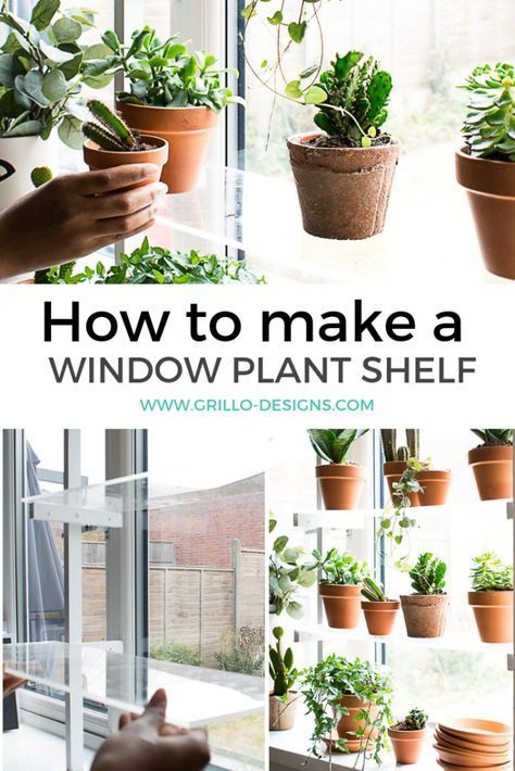 DIY Floating Window Plant Shelf Tutorial • Grillo Designs -   18 plants Interior window ideas