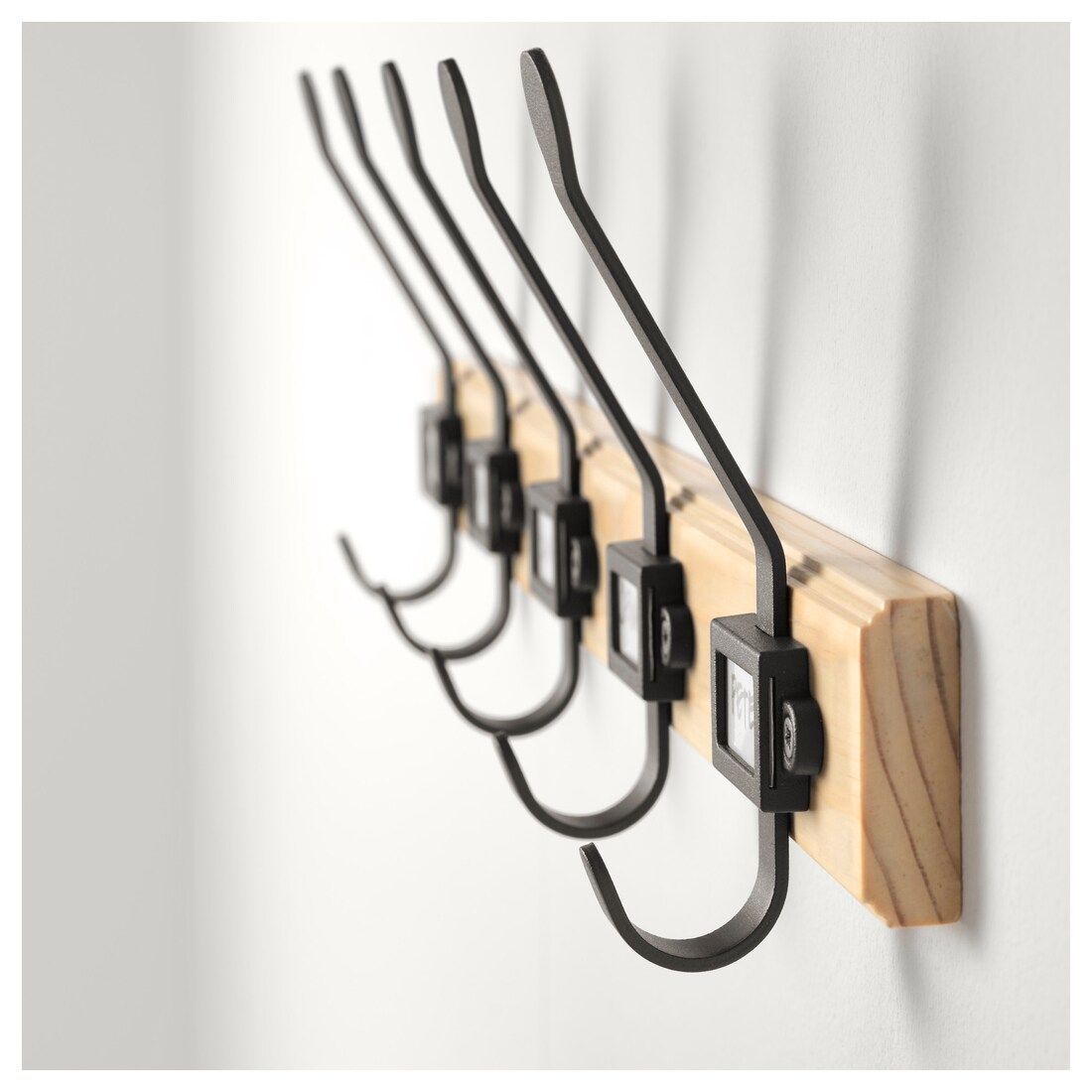 IKEA - KARTOTEK Rack with 5 hooks, pine, gray -   18 room decor Ikea hooks ideas