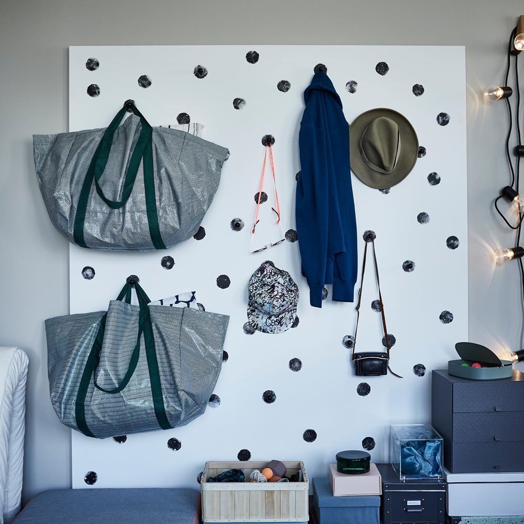 IKEA India on Instagram: “Is it a wall or a storage space? It can now be both. Get your old door knobs or wine corks to use as hooks. Make it artsy by adding some…” -   18 room decor Ikea hooks ideas