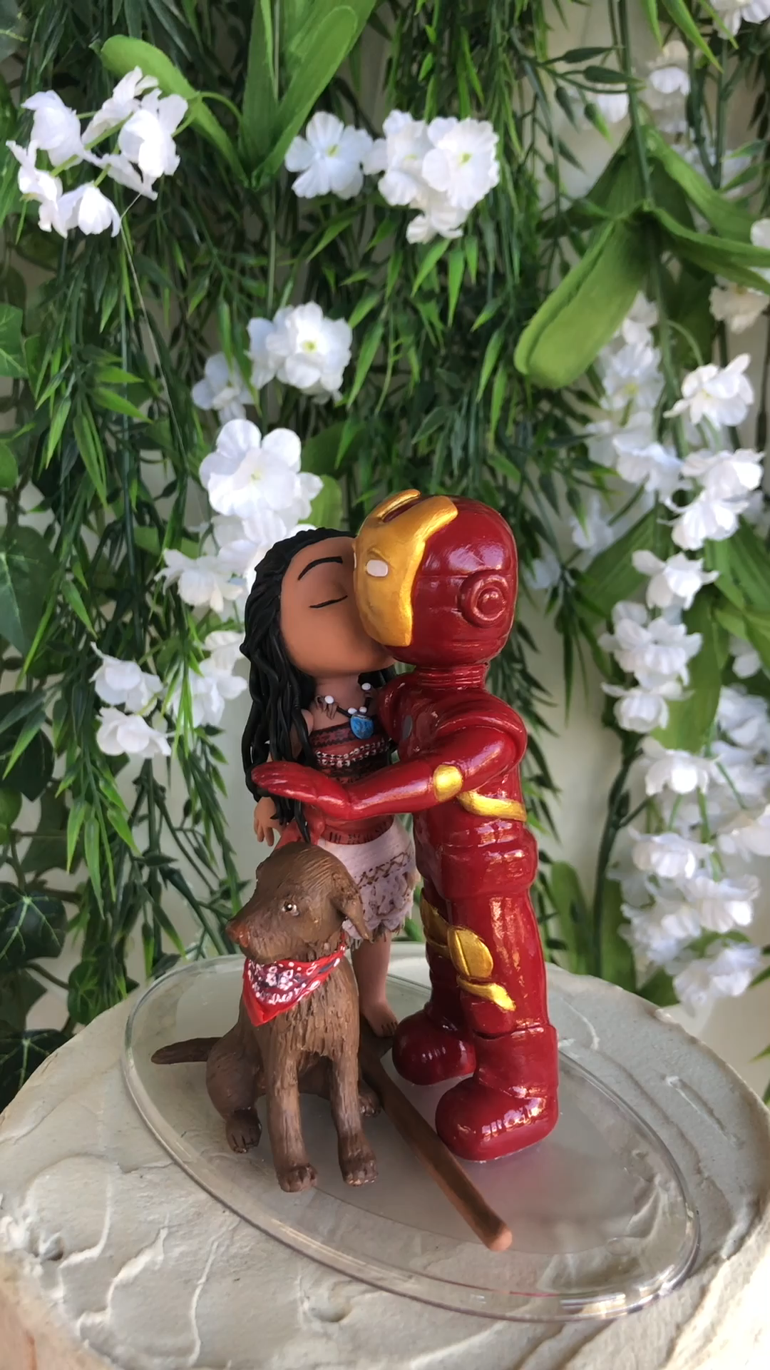 Moana and Iron Man Hand Crafted Wedding Cake Topper -   18 wedding Indian cake ideas