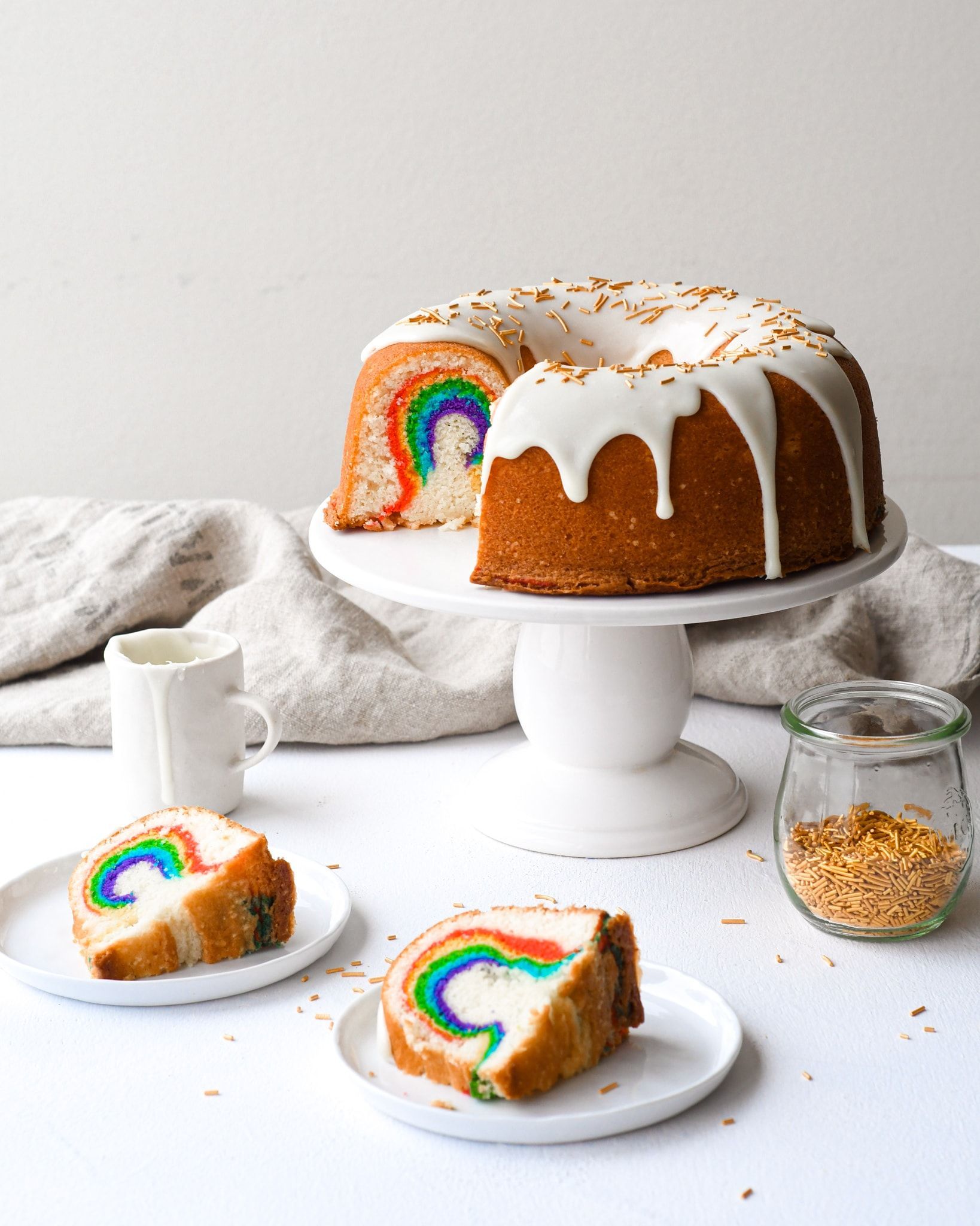 Surprise Rainbow Bundt Cake | Buttermilk By Sam -   19 cake Rainbow snacks ideas