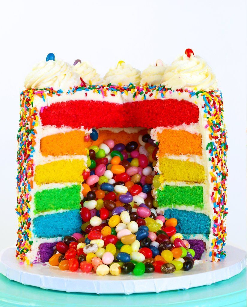 Ryan Wilson Bakes Rainbow Pi?ata Cake! -   19 cake Rainbow snacks ideas
