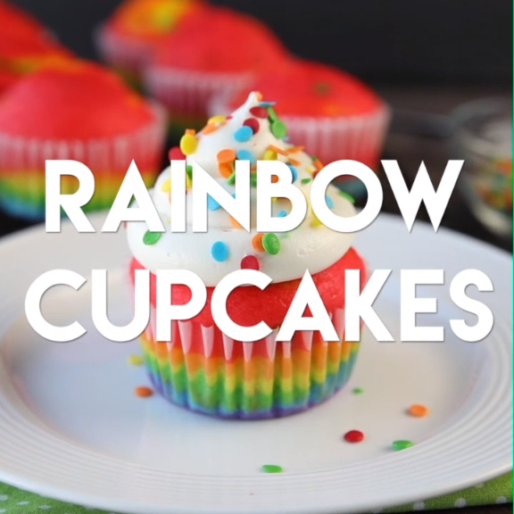 RAINBOW CUPCAKES -   19 cake Rainbow snacks ideas