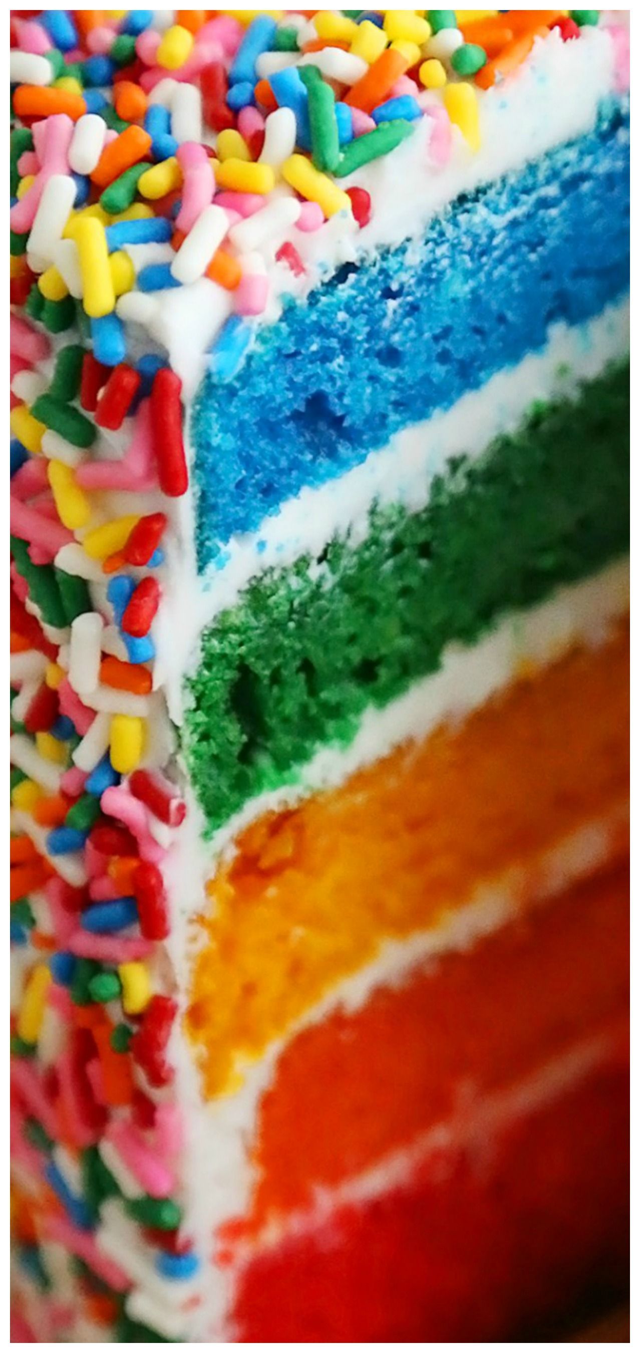 Easy and Delicious Rainbow Cake -   19 cake Rainbow snacks ideas