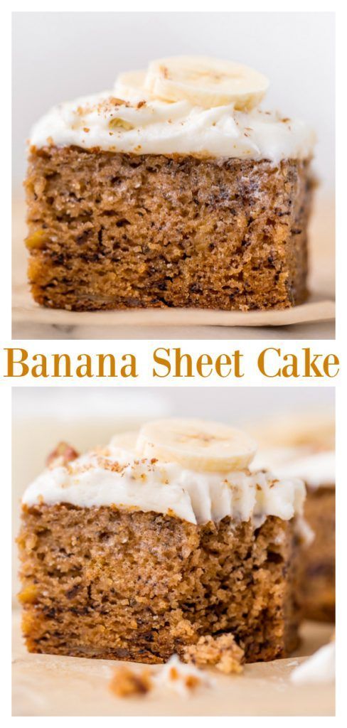 Simple Banana Sheet Cake Recipe - Baker by Nature -   19 cake Sheet simple ideas