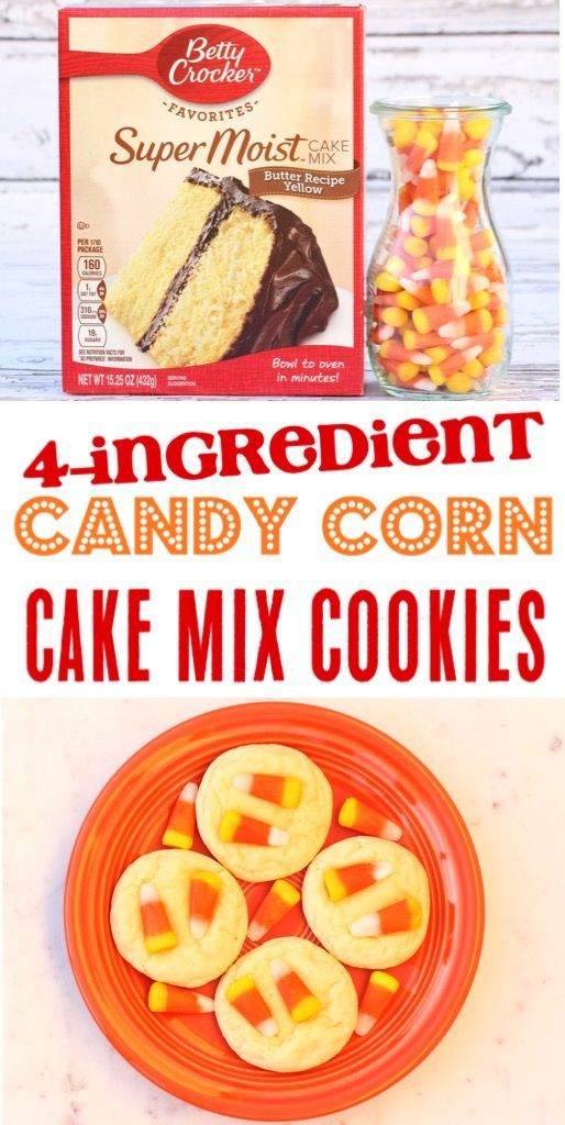 Candy Corn Cookies Recipe! {Just 4 Ingredients} - The Frugal Girls -   19 candy corn cookies ideas